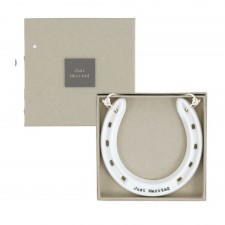 East of India 'Just Married' Porcelain Horseshoe