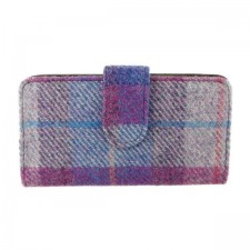Harris Tweed 'Iona' Purse In Muted Pink Check