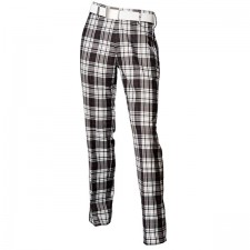 Mens Menzies Black & White Tartan Trousers