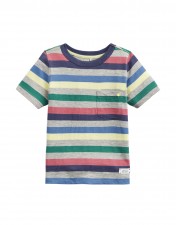 Joules Boys CASPIAN Grey Marl Multi Stripe T-Shirt UK 7-8 YRS