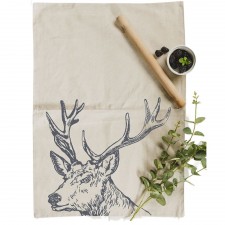 The Linen Table Stag Linen Tea Towel