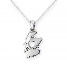 Hamilton & Young I Love Scotland Silver Pendant