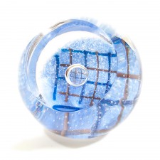Caithness Glass Harebell Tattersall Check Paperweight