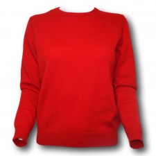 Lona Scott Ladies Cashmere Crew Jumper in Red