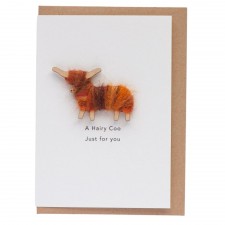 Hairy Coo Handmade Highland Cow Greetings Card