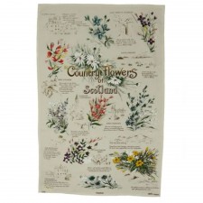 Glen Appin Country Flowers of Scotland Tea Towel 100% Cotton 