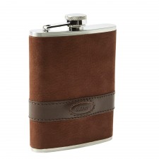 Dubarry of Ireland Rugby Hip Flask in Walnut