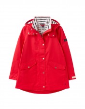 Joules Ladies Coast Waterproof Jacket in Red Arrow UK 8