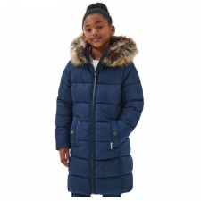 Barbour Girls Rosoman Quilted Jacket in Navy