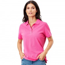 Joules Ladies Pippa Plain Polo Shirt in Pink UK 8