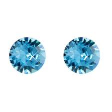 Lila Diamond Shaped Aqua Studs 8mm Earrings