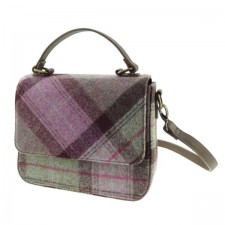 Abraham Moon 'Greta' Square Tweed Handbag in Amethyst