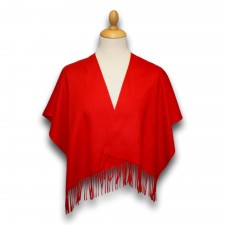 Lona Scott Childrens 100% Cashmere Mini Ruana in Red