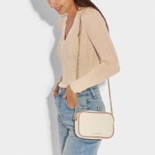 Katie Loxton Amalfi Millie Crossbody Bag in Off White & Tan
