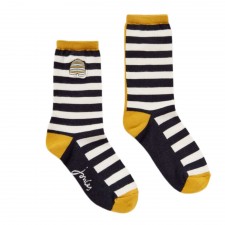 Joules Excellent Everyday Socks in Navy Bee Stripe UK 4-8