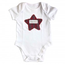 Cabbie Kids Bonnie Bairn Star SS Vest in Royal Stewart Tartan
