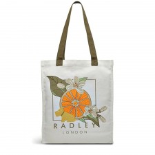 Radley Orange Open Top Tote Bag In Natural