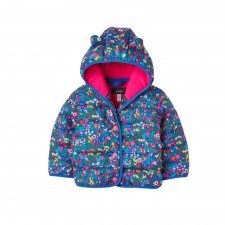 Joules Baby Jessie Printed Padded Jacket in Rainbow Blue