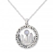 Hamilton & Young Outlander Inspired Medium Standing stones With Moonstone Pendant