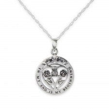 Hamilton & Young Mary Queen Of Scots Silver Round Pendant