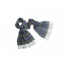 Lona Scott 100% Cashmere Black Watch Tartan Scarf