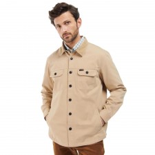 Barbour Mens Catbell Overshirt In Light Stone