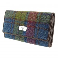 Harris Tweed 'Tiree' Purse In Multi Colour Check