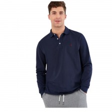 Joules Mens Woodwell Long Sleeve Polo in French Navy UK S