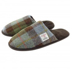 Harris Tweed Slippers in Macleod Tartan