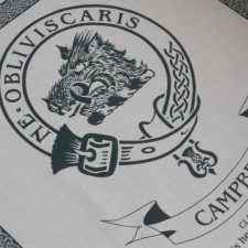 Campbell Clan Crest Tea Towel