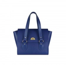 Cambridge Satchel Medium 'Emily' Tote Bag in Italian Blue Celtic Grain Leather