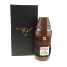 Harris Tweed 8oz Hunting Flask in Rust Tartan