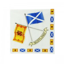 Scotland Saltire and Lion Rampant Flag Napkins (Paper) Pack of 20