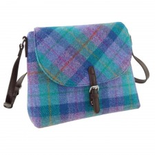 Harris Tweed 'Torridon' Shoulder Bag In Green and Purple