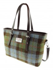 Harris Tweed 'Spey' Large Tote Bag in Macleod Tartan