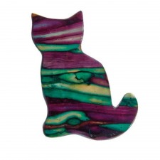 Heathergems Cat Brooch