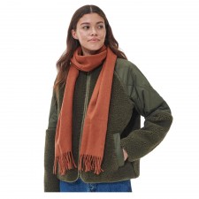Barbour Lambswool Woven Scarf in Warm Ginger