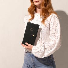 Katie Loxton Travel Wallet 'Follow Your Dreams' in Black