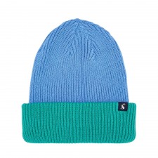 Joules Boys Hedley Knitted Beanie Hat In Blue