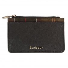 Barbour Ladies Laire Leather Card Holder in Classic Black 