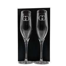 Gretna Green Crystal Jura Champagne Glasses Set Of Two