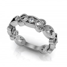 Silver Celtic Heart and Anvil Open Work Ring