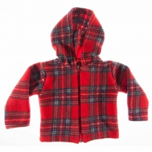 Kids Hooded Tartan Fleece