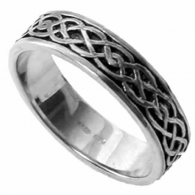 Silver Celtic Twist Wedding Ring