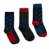 Joules Striking 3 Pack Cotton Socks in Multispot