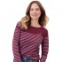 Joules Ladies Harbour Embroidered Jersey Top in Purple Stripe UK 8