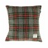 Harris Tweed Fabric Cushion in Grey &amp; Red Tartan