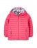 Joules Girls Kinnaird Showerproof Padded Jacket In Bright Pink