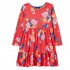 Joules Girl&#039;s Evelyn Floral Tiered Dress in Red