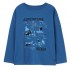 Joules Boys Finlay Artwork Jersey Top in Dark Blue
